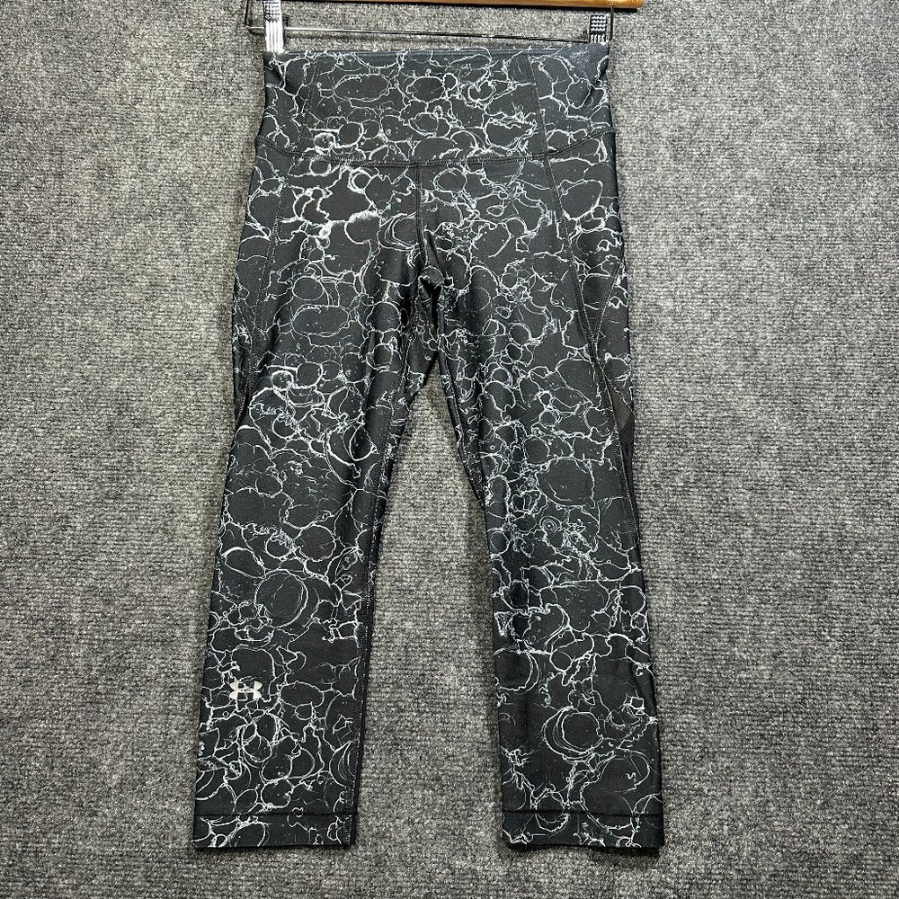 Under Armour Pants Womens Small Black Stretch Compression Run Yoga Heat Gear